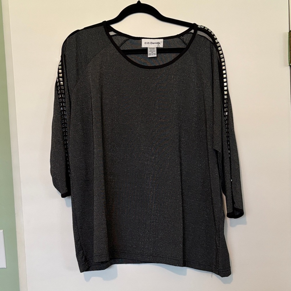 CD Daniels cute rhinestone top